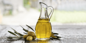 foods-with-coq10, jar of olive oil