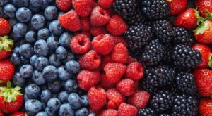 Blueberries, raspberries, and blackberries, and strawberries