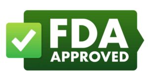 An FDA Approved sign with a checkmark