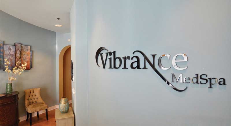 The front entrance to Vibrance MedSpa located in Denville, NJ