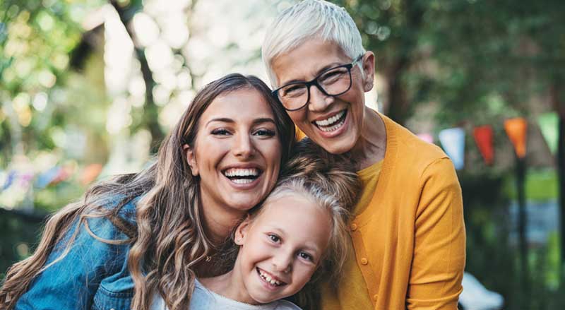 Three different generations of women in a family